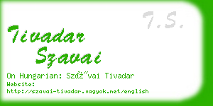 tivadar szavai business card